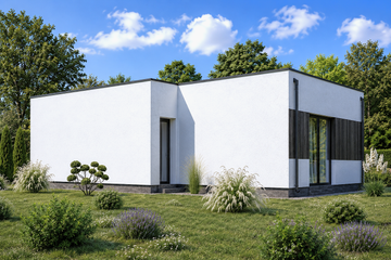 Projekt domu Planujdom 199 - parterowy dom o powierzchni 70,92 m², dach płaski - ujęcie 4