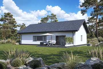 Projekt domu Planujdom 203 - parterowy dom o powierzchni 129,91 m², dach dwuspadowy - ujęcie 6