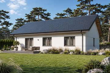 Projekt domu Planujdom 212 - parterowy dom o powierzchni 112,68 m², dach dwuspadowy - ujęcie 2