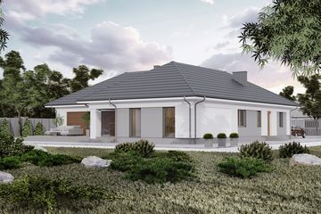  Projekt domu Planujdom 214 (ABP1000) - projekt domu parterowego - Zdjęcie 3