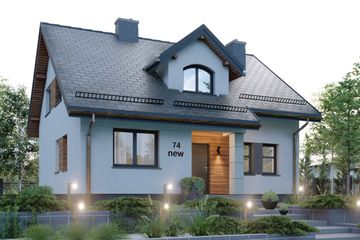  Projekt domu APS 074 NEW (LUA1704) - projekt domu parterowego z poddaszem - Zdjęcie 3