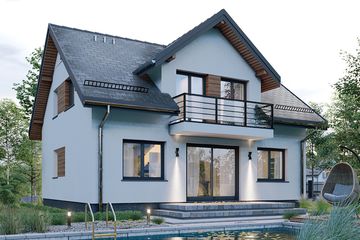 Projekt domu APS 074 NEW (LUA1704) - projekt domu parterowego z poddaszem - Zdjęcie 4