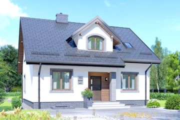  Projekt domu APS 165 NEW wariant 2 (LUA1706) - projekt domu parterowego z poddaszem - Zdjęcie 1