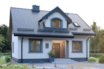  Projekt domu APS 165 NEW wariant 2 (LUA1706) - projekt domu parterowego z poddaszem - Zdjęcie 3