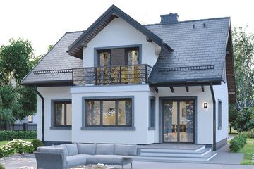  Projekt domu APS 165 NEW wariant 2 (LUA1706) - projekt domu parterowego z poddaszem - Zdjęcie 4