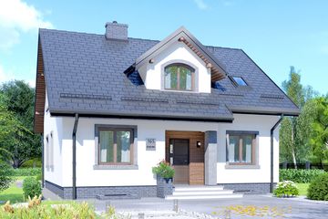  Projekt domu APS 165 NEW (LUA1705) - projekt domu parterowego z poddaszem - Zdjęcie 1