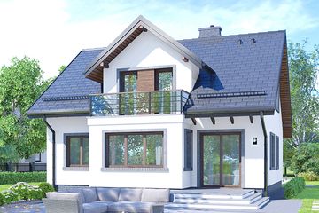  Projekt domu APS 165 NEW (LUA1705) - projekt domu parterowego z poddaszem - Zdjęcie 2