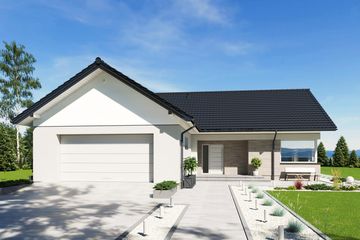 Projekt domu N53-G2 - parterowy dom o powierzchni 109,22 m², dach dwuspadowy - ujęcie 3
