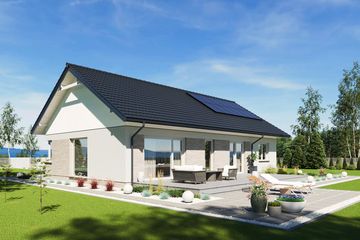 Projekt domu N53-G2 - parterowy dom o powierzchni 109,22 m², dach dwuspadowy - ujęcie 6