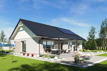 Projekt domu N53-G2 - parterowy dom o powierzchni 109,22 m², dach dwuspadowy - ujęcie 7