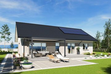 Projekt domu N53-G2 - parterowy dom o powierzchni 109,22 m², dach dwuspadowy - ujęcie 9
