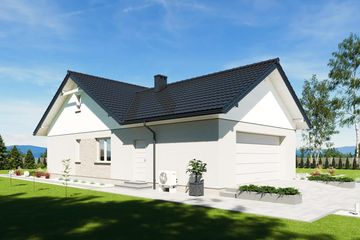 Projekt domu N53-G2 - parterowy dom o powierzchni 109,22 m², dach dwuspadowy - ujęcie 14