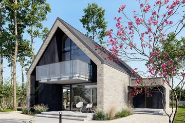 Projekt domu Idealny 4 - parterowy z poddaszem dom o powierzchni 165,30 m², dach dwuspadowy - ujęcie 2