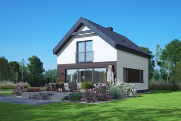  Projekt domu Lisowo aa 70 (KRP2832) - projekt domu parterowego z poddaszem - Zdjęcie 2