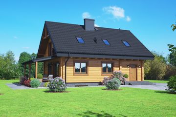 Projekt domu Osiek 309 dw (KRP2833) - projekt domu parterowego z poddaszem - Zdjęcie 1