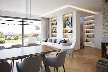 Projekt domu Krajobrazy 142 - parterowy z poddaszem dom o powierzchni 127,96 m², dach dwuspadowy - ujęcie 5