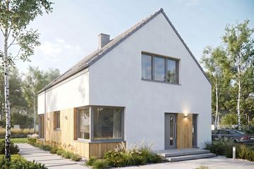 Projekt domu Studio 121 - parterowy z poddaszem dom o powierzchni 114,14 m², dach dwuspadowy - ujęcie 2