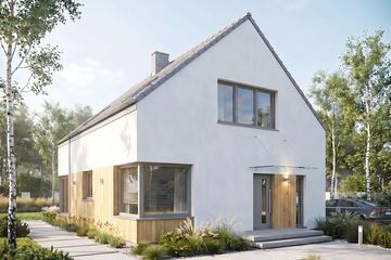 Projekt domu Studio 121 - parterowy z poddaszem dom o powierzchni 114,14 m², dach dwuspadowy - ujęcie 3