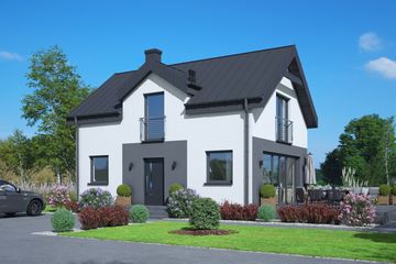 Projekt domu Lisowo aa 70dws - parterowy z poddaszem dom o powierzchni 85,33 m², dach dwuspadowy - ujęcie frontu