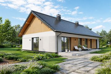 Projekt domu Tani w budowie 3 - parterowy dom o powierzchni 97,47 m², dach dwuspadowy - ujęcie 3