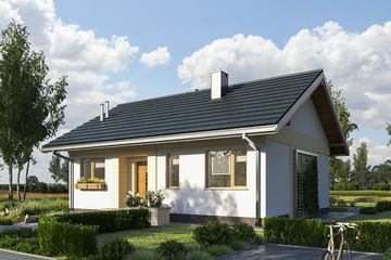 Projekt domu Antek (1751) - parterowy dom o powierzchni 63,60 m², dach dwuspadowy - ujęcie 2