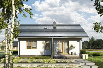 Projekt domu Antek (1751) - parterowy dom o powierzchni 63,60 m², dach dwuspadowy - ujęcie 4