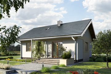 Projekt domu Antek (1751) - parterowy dom o powierzchni 63,60 m², dach dwuspadowy - ujęcie 5