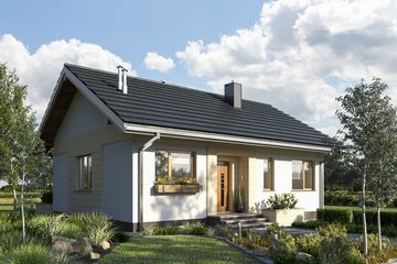 Projekt domu Antek (1751) - parterowy dom o powierzchni 63,60 m², dach dwuspadowy - ujęcie 6