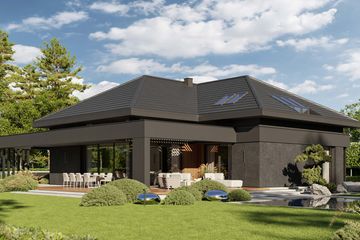 Projekt domu HomeKoncept 148 - parterowy z poddaszem dom o powierzchni 227,39 m², dach wielospadowy - ujęcie 13