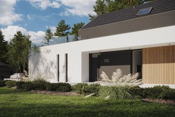 Projekt domu NewHouse 753 G2 w1 - parterowy z poddaszem dom o powierzchni 102,49 m², dach dwuspadowy - ujęcie 5