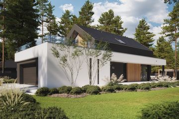 Projekt domu NewHouse 753 G2 w1 - parterowy z poddaszem dom o powierzchni 102,49 m², dach dwuspadowy - ujęcie 9