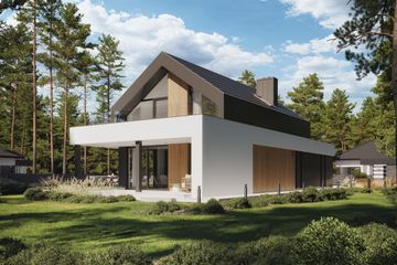 Projekt domu NewHouse 753 G2 w1 - parterowy z poddaszem dom o powierzchni 102,49 m², dach dwuspadowy - ujęcie 13