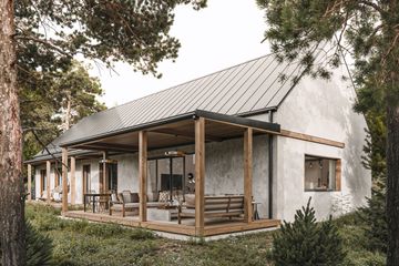 Projekt domu House 45 - parterowy dom o powierzchni 151,57 m², dach dwuspadowy - ujęcie 11