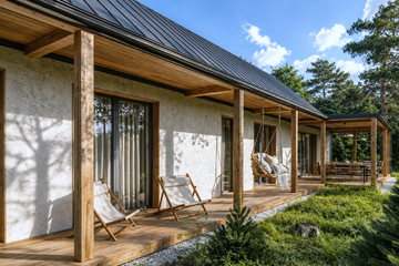 Projekt domu House 45 - parterowy dom o powierzchni 151,57 m², dach dwuspadowy - ujęcie 3