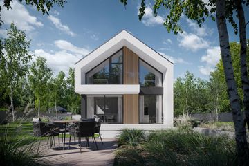 Projekt domu NewHouse 758 - parterowy z poddaszem dom o powierzchni 114,07 m², dach dwuspadowy - ujęcie 3