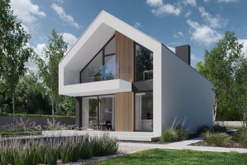 Projekt domu NewHouse 758 - parterowy z poddaszem dom o powierzchni 114,07 m², dach dwuspadowy - ujęcie 5