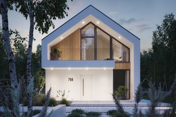 Projekt domu NewHouse 758 - parterowy z poddaszem dom o powierzchni 114,07 m², dach dwuspadowy - ujęcie 10