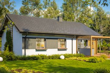 Projekt domu w Zaciszu Komfort + - parterowy dom o powierzchni 80 m², dach dwuspadowy - ujęcie 5