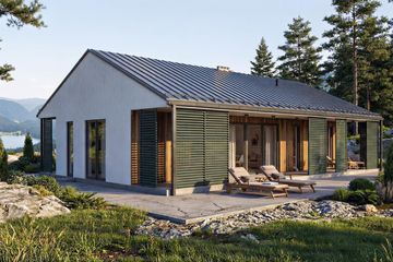 Projekt domu Jutrzenka 2XL - murowany - parterowy dom o powierzchni 90,28 m², dach dwuspadowy - ujęcie 6