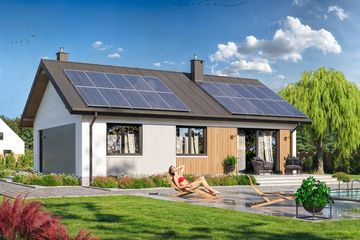 Projekt domu Tania 6 Szkielet drewniany - parterowy dom o powierzchni 70,90 m², dach dwuspadowy - ujęcie 4
