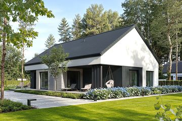 Projekt domu EG-109 wariant III - parterowy dom o powierzchni 97,63 m², dach dwuspadowy - ujęcie 3