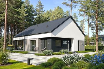 Projekt domu EG-109 wariant II - parterowy dom o powierzchni 88,24 m², dach dwuspadowy - ujęcie 2