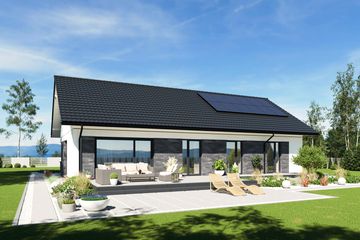Projekt domu N55-G2 - parterowy dom o powierzchni 118,87 m², dach dwuspadowy - ujęcie 9