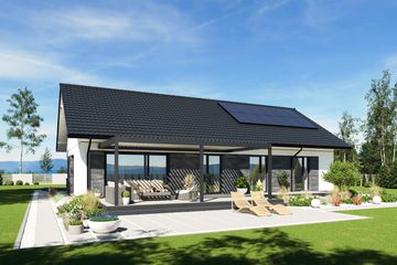 Projekt domu N55-G2 - parterowy dom o powierzchni 118,87 m², dach dwuspadowy - ujęcie 10