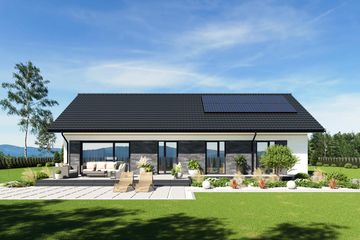 Projekt domu N55-G2 - parterowy dom o powierzchni 118,87 m², dach dwuspadowy - ujęcie 11