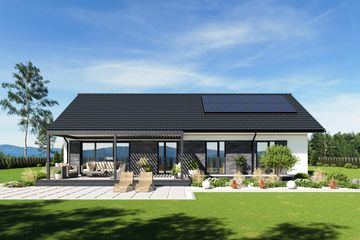 Projekt domu N55-G2 - parterowy dom o powierzchni 118,87 m², dach dwuspadowy - ujęcie 12