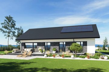 Projekt domu N55-G2 - parterowy dom o powierzchni 118,87 m², dach dwuspadowy - ujęcie 13