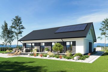 Projekt domu N55-G2 - parterowy dom o powierzchni 118,87 m², dach dwuspadowy - ujęcie 15