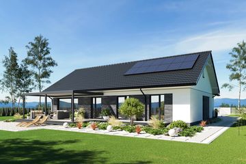 Projekt domu N55-G2 - parterowy dom o powierzchni 118,87 m², dach dwuspadowy - ujęcie 16