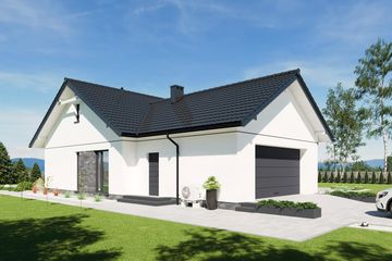 Projekt domu N55-G2 - parterowy dom o powierzchni 118,87 m², dach dwuspadowy - ujęcie 17